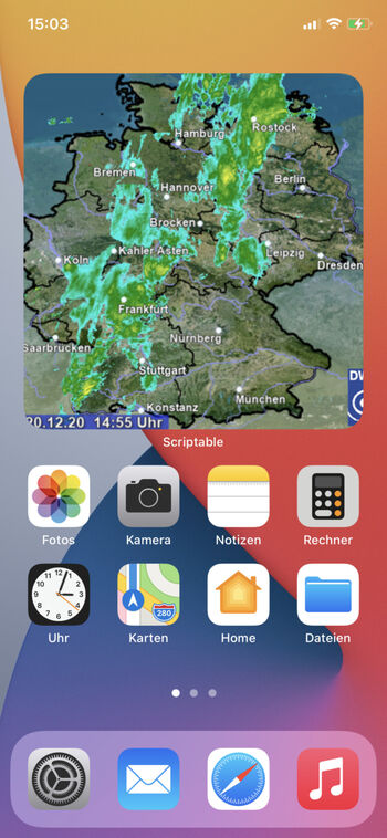 Regenradar Deutschland Widget